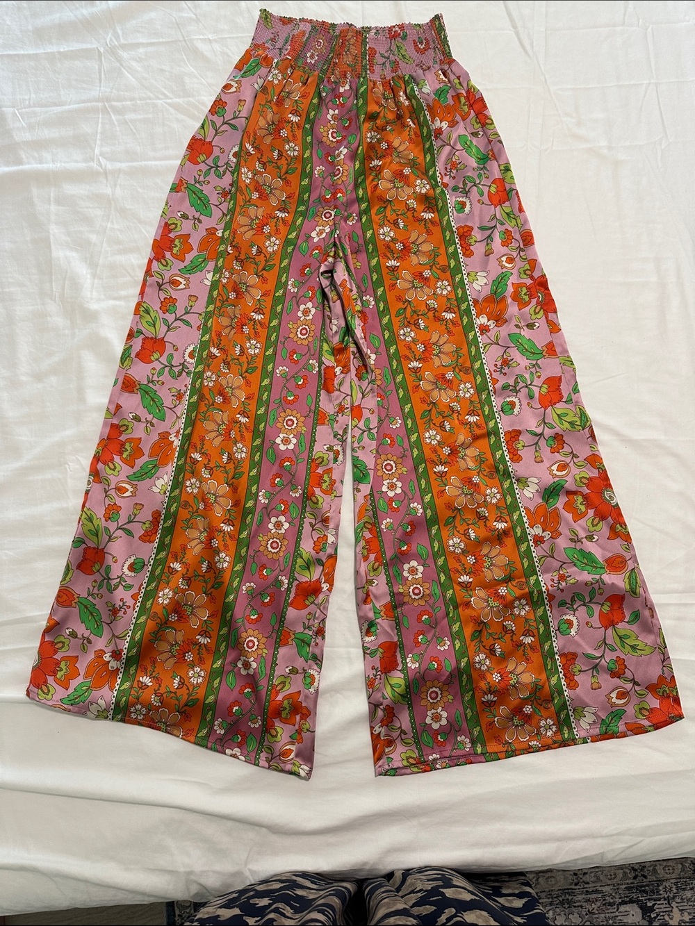 House of Harlow 1960 - Pink and Orange Floral Wide-Leg Pants